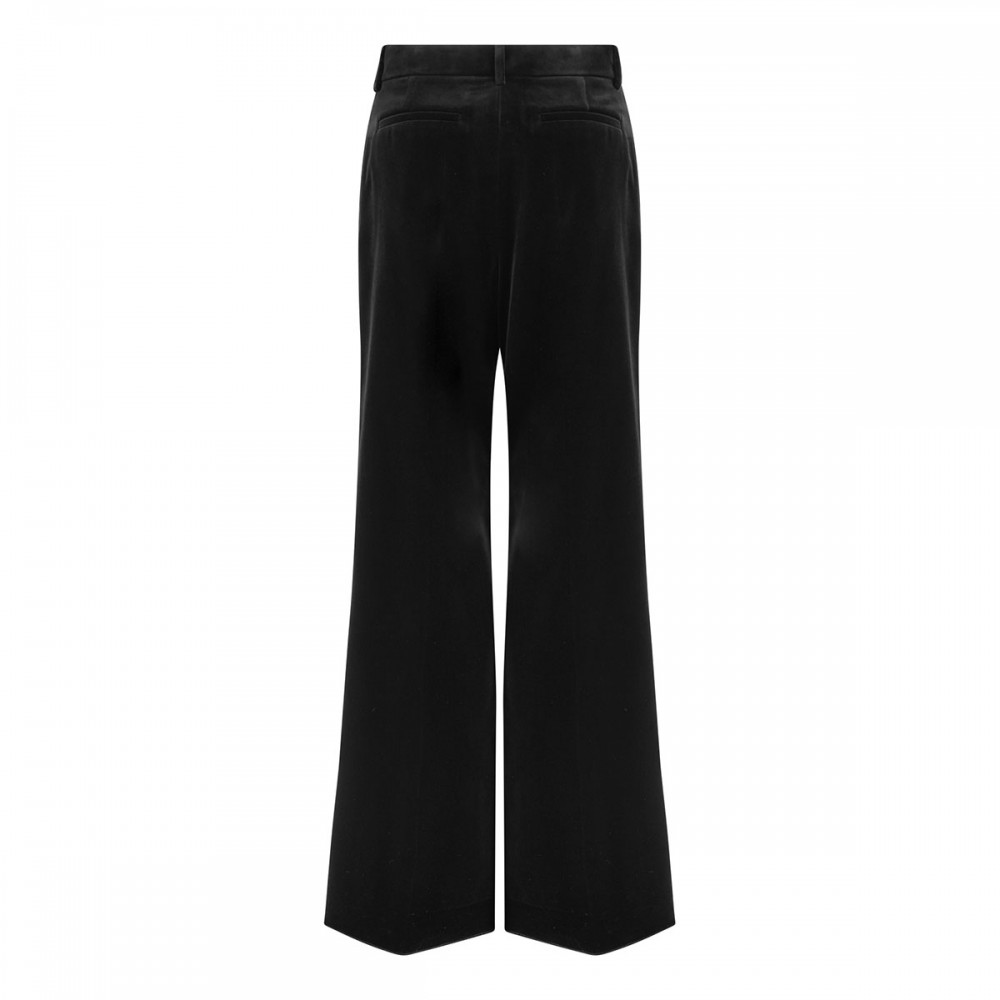 Black velvet pants