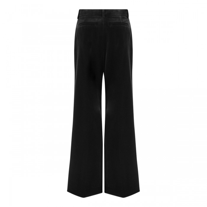 Black velvet pants