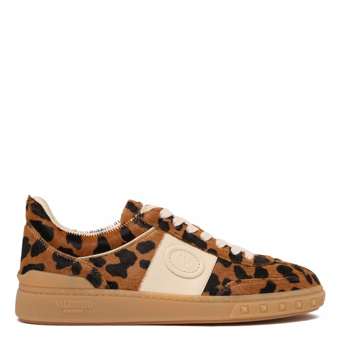 Upvillage pony-effect calfskin sneakers