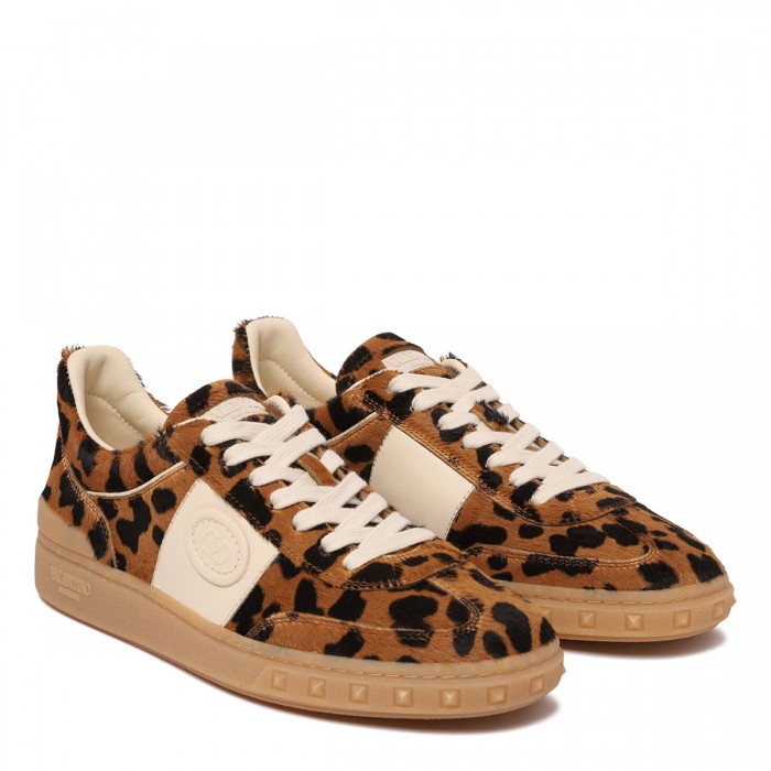 Upvillage pony-effect calfskin sneakers