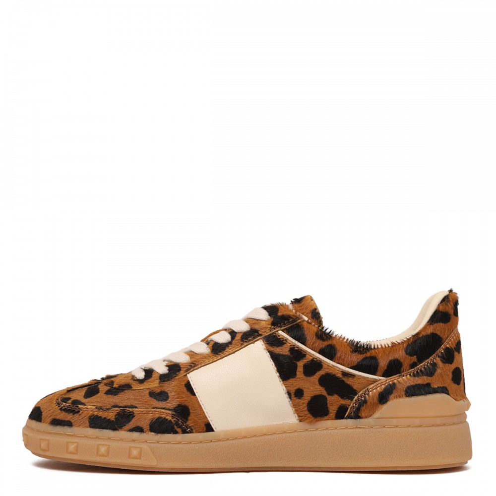 Upvillage pony-effect calfskin sneakers