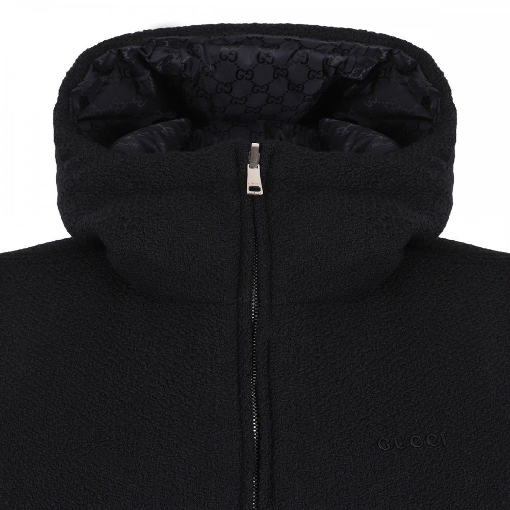 Reversible wool bouclé vest