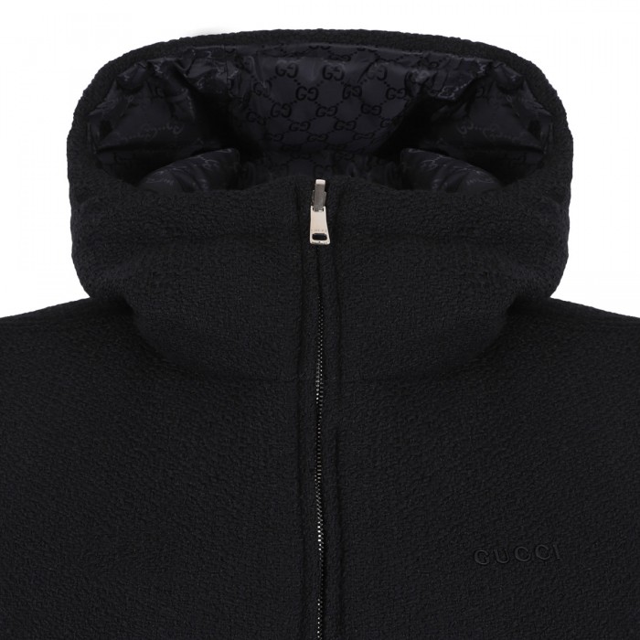 Reversible wool bouclé vest