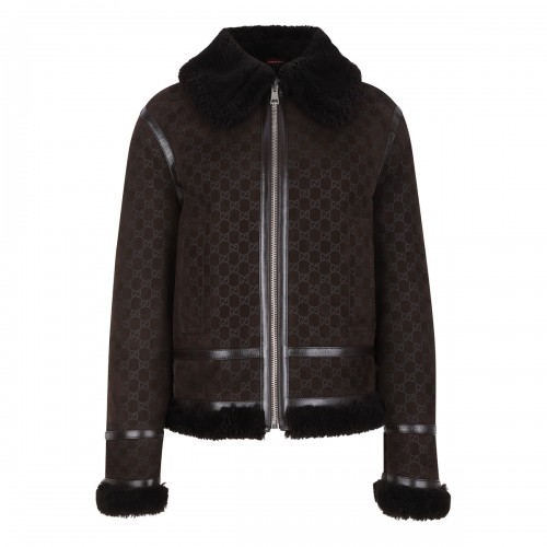 GG suede biker jacket