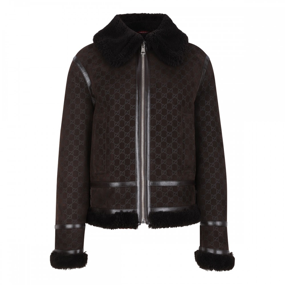 GG suede biker jacket