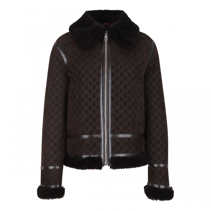 GG suede biker jacket