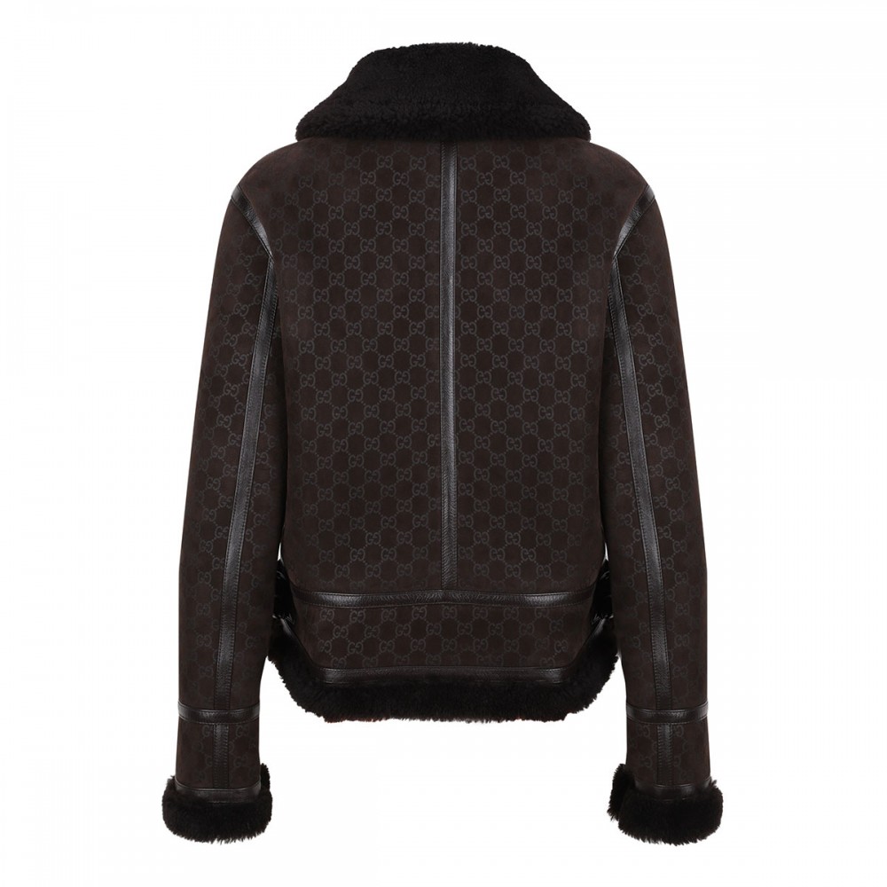 GG suede biker jacket