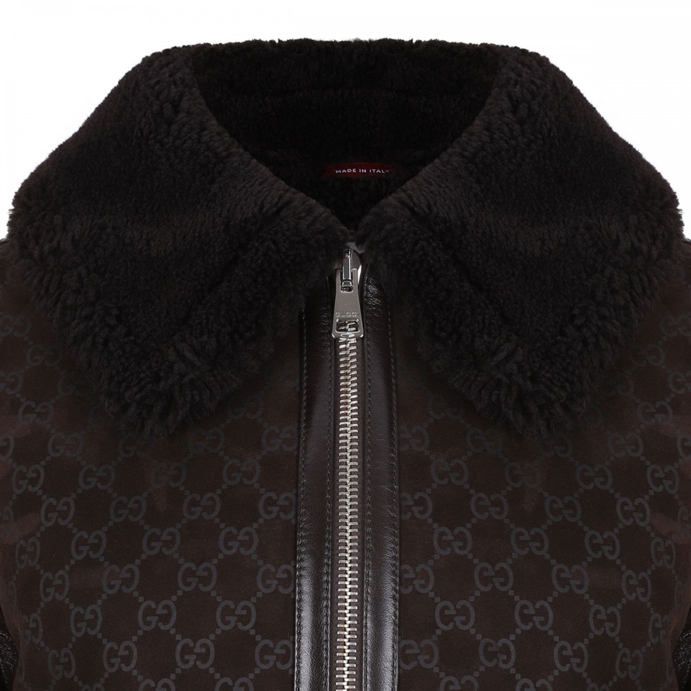 GG suede biker jacket