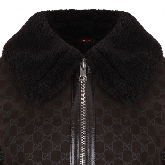 GG suede biker jacket