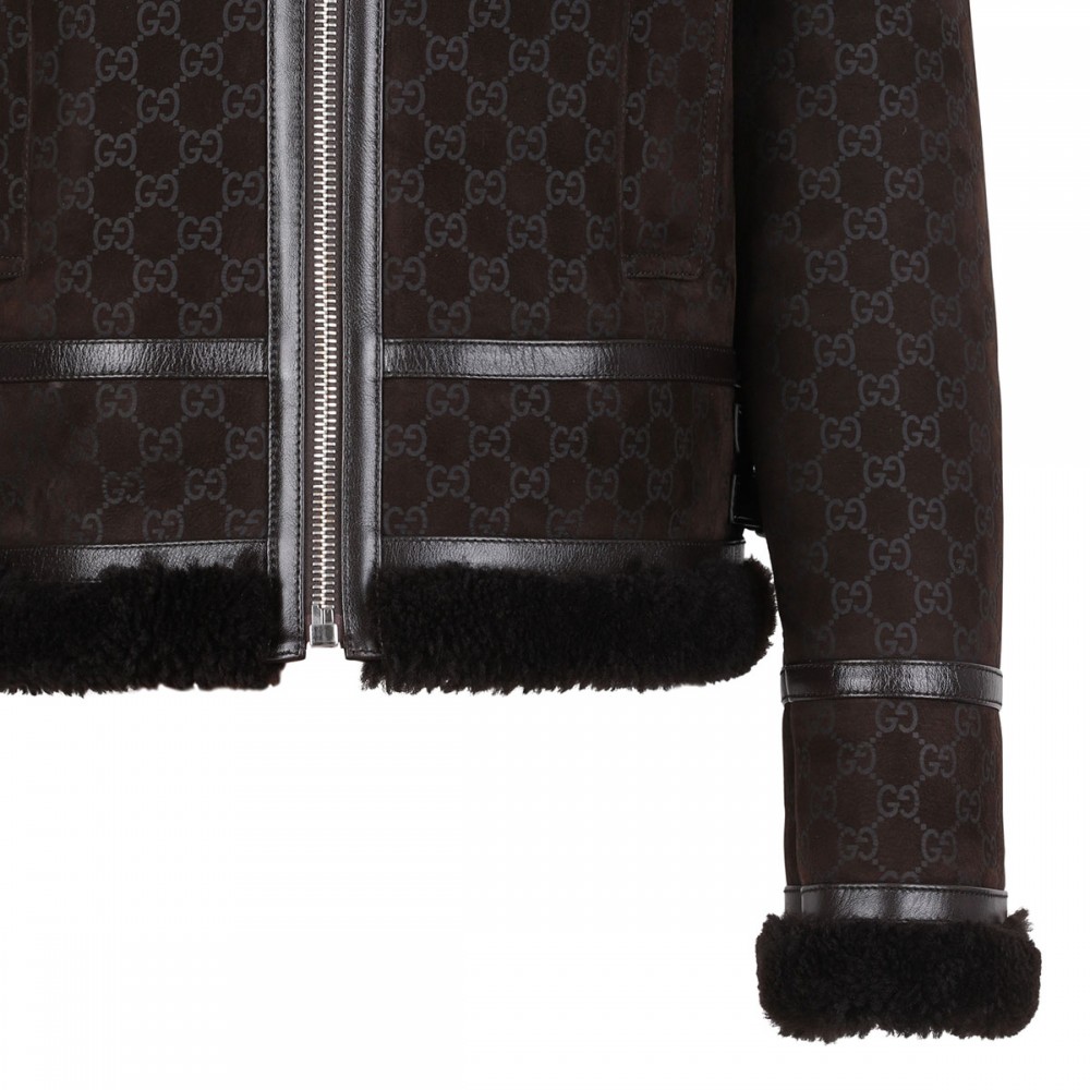 GG suede biker jacket