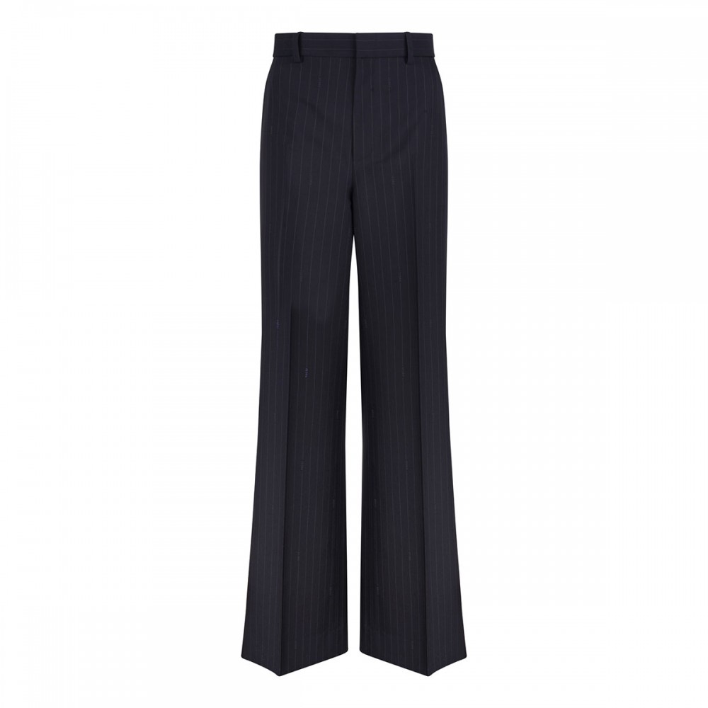Pinstripe wool jacquard pants