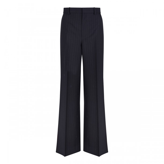 Pinstripe wool jacquard pants