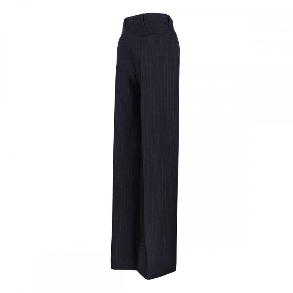 Pinstripe wool jacquard pants