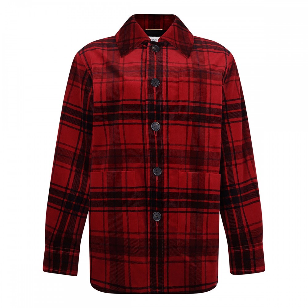 Tartan velvet jacket