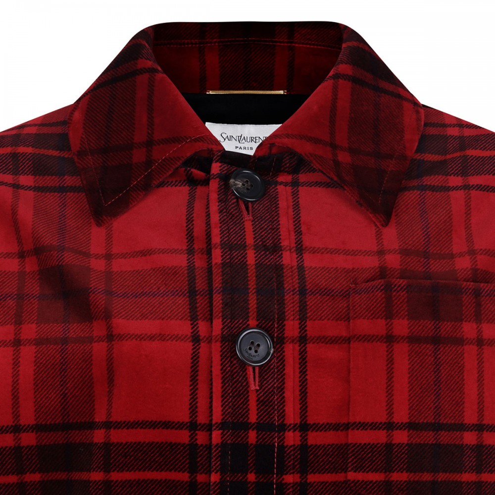 Tartan velvet jacket