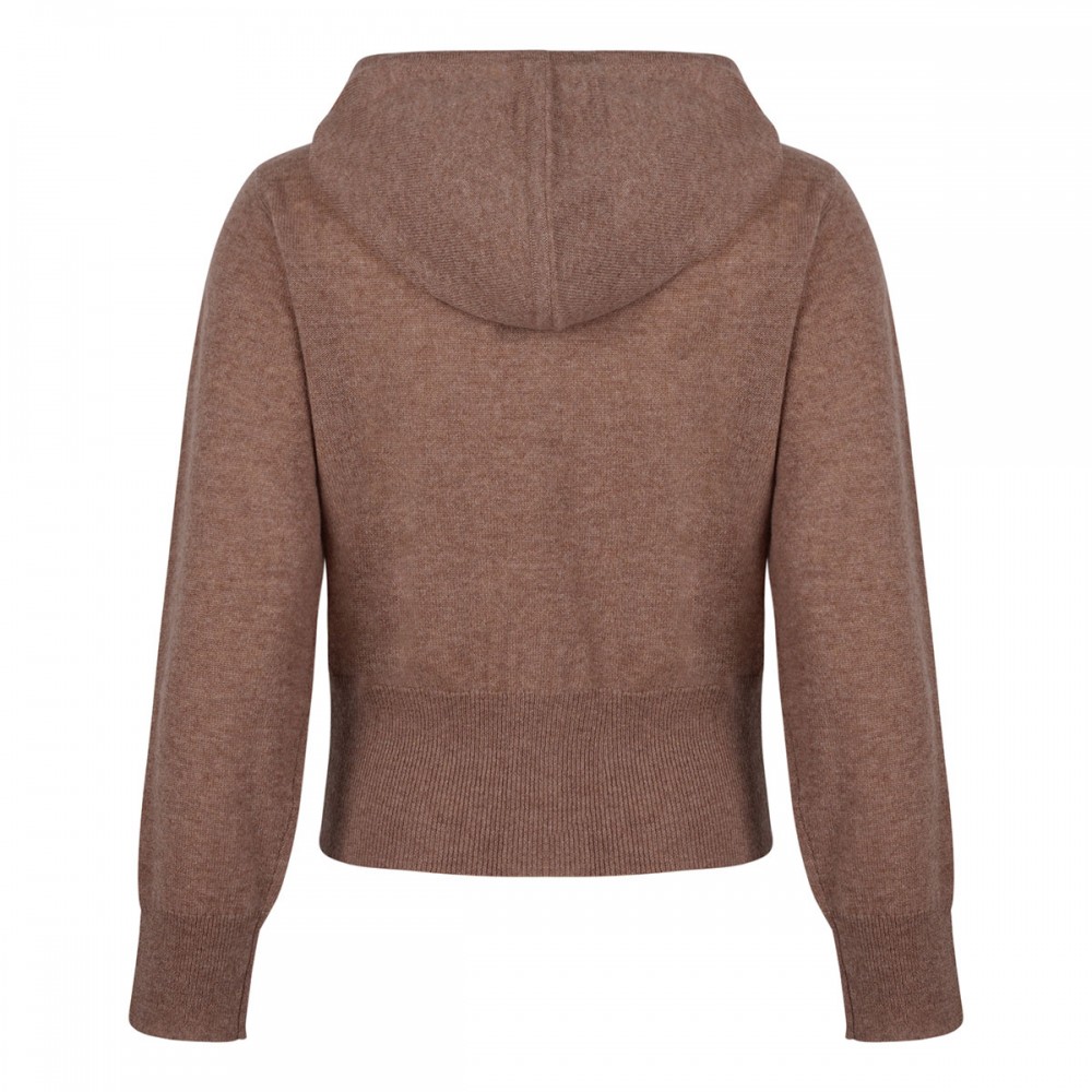 Zora camel knit hoodie