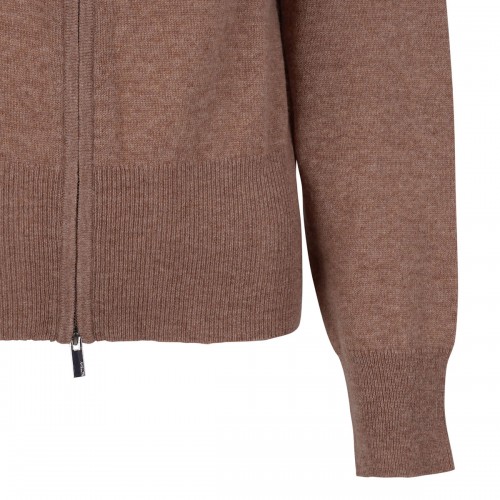 Zora camel knit hoodie 2
