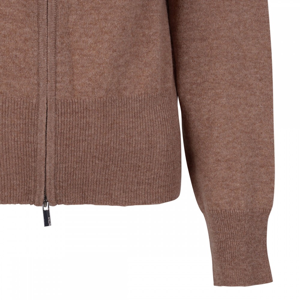 Zora camel knit hoodie