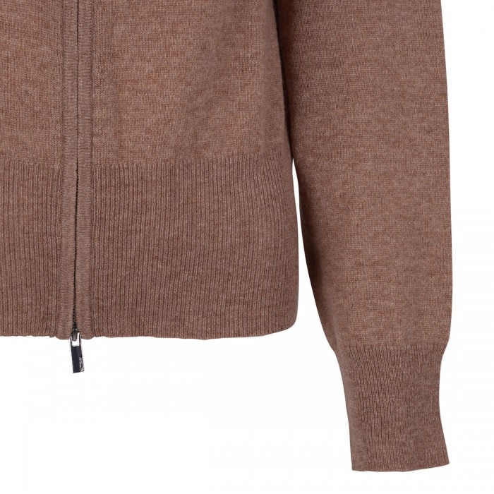 Zora camel knit hoodie