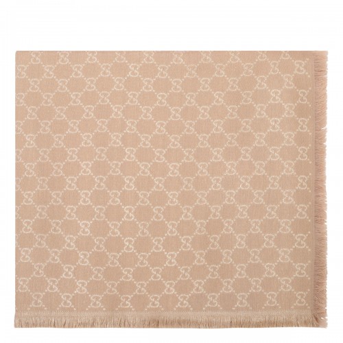 Printed GG cotton wool lamé...