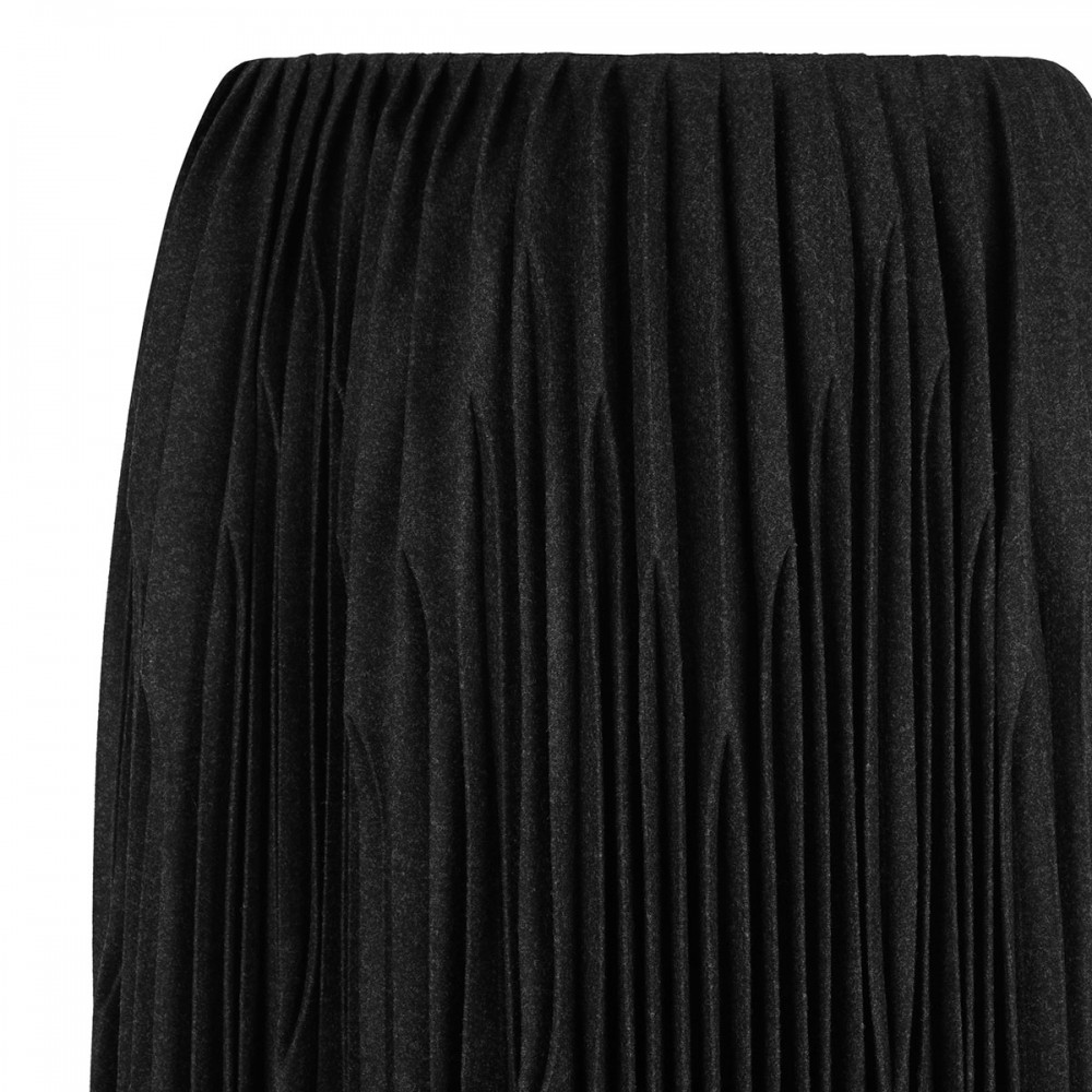 Flannel wool pleated skirt