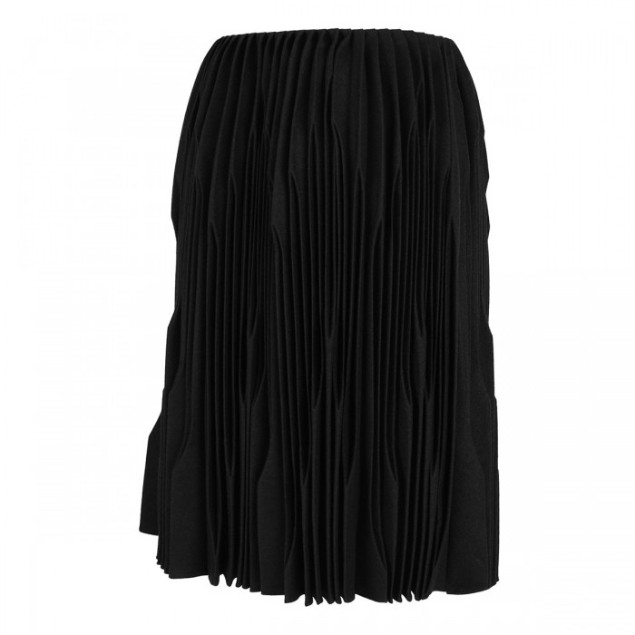 Flannel wool pleated skirt
