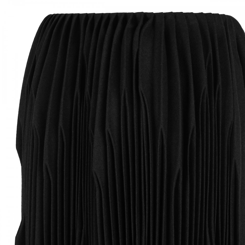 Flannel wool pleated skirt
