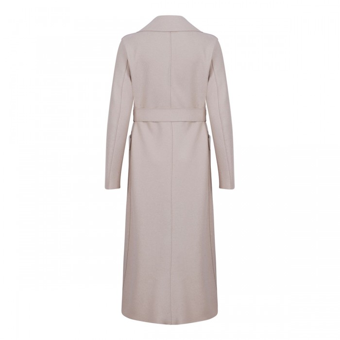 Almond hue wool long coat