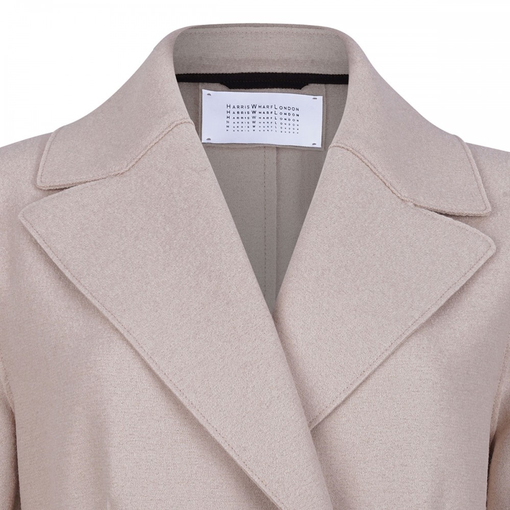 Almond hue wool long coat