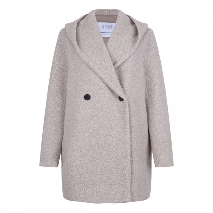 Hooded double breasted jacket