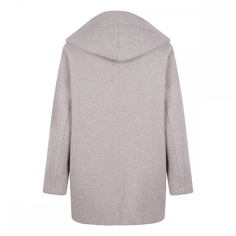 Hooded double breasted jacket