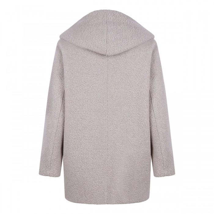 Hooded double breasted jacket