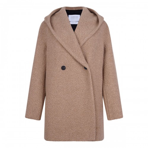 Hooded double breasted jacket