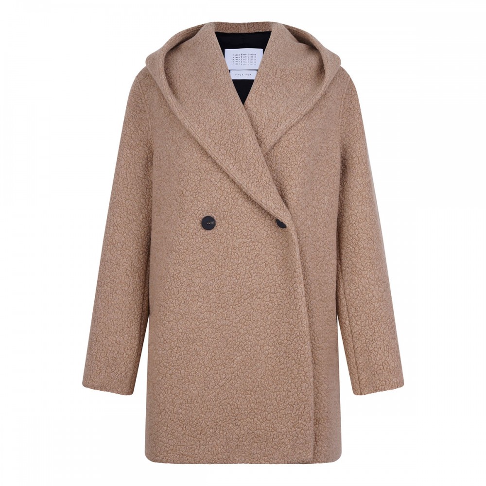 Hooded double breasted jacket