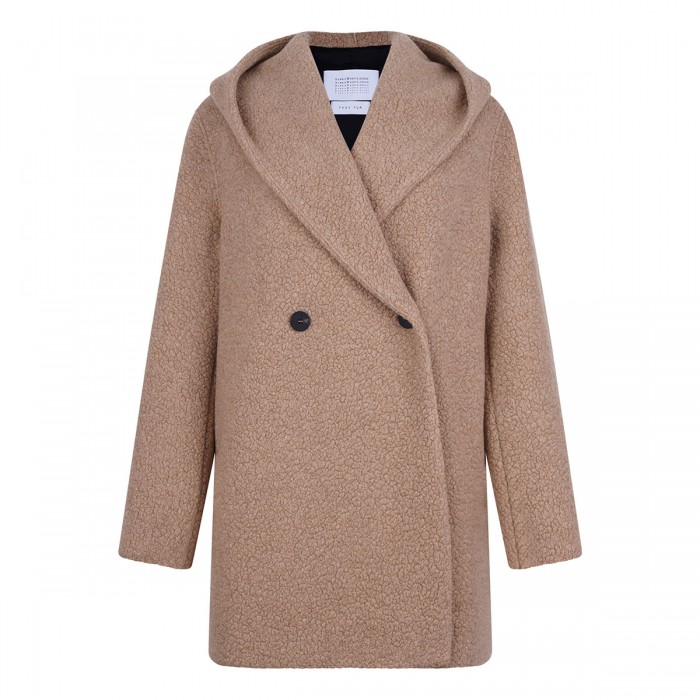 Hooded double breasted jacket