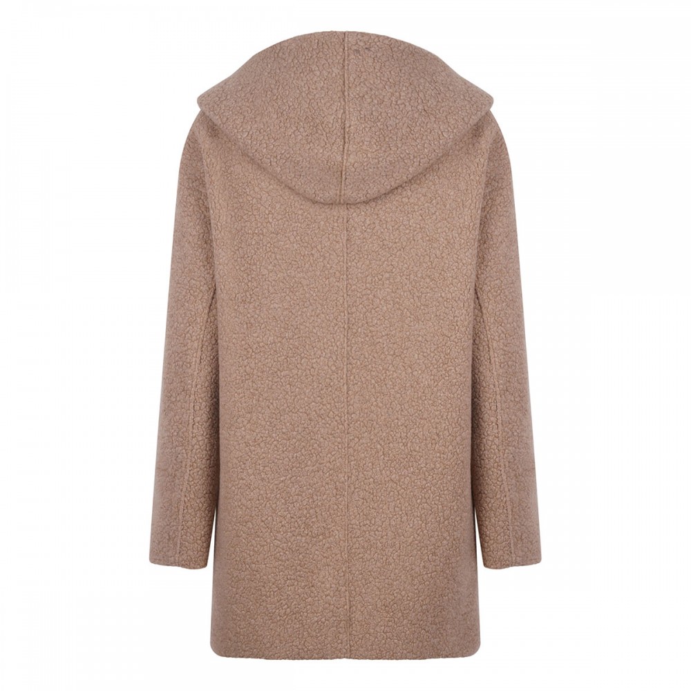 Hooded double breasted jacket