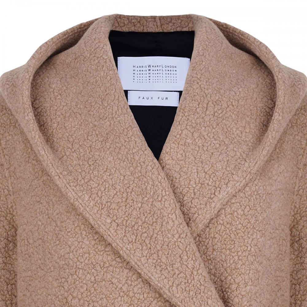 Hooded double breasted jacket