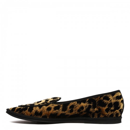 Leopard velvet loafers 2