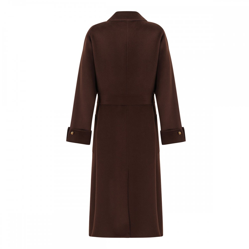 Coffee hue wool coat