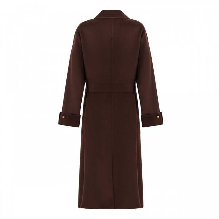 Coffee hue wool coat