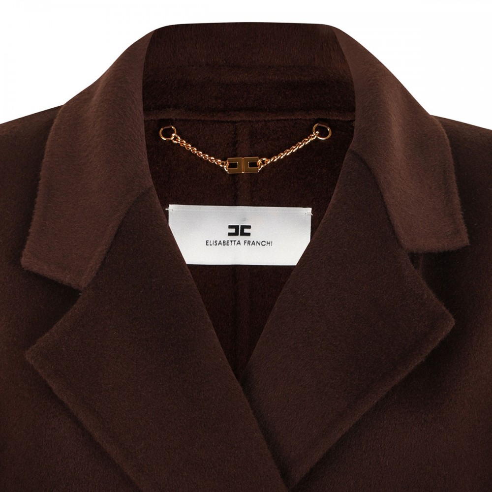 Coffee hue wool coat