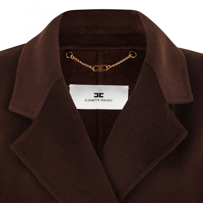 Coffee hue wool coat