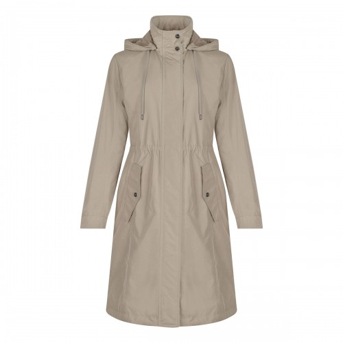 Drawstring hooded parka