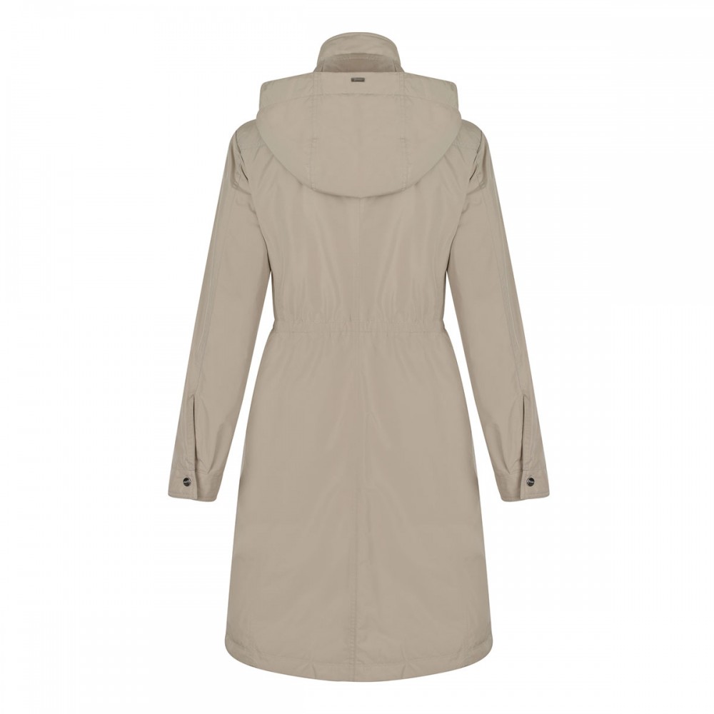 Drawstring hooded parka