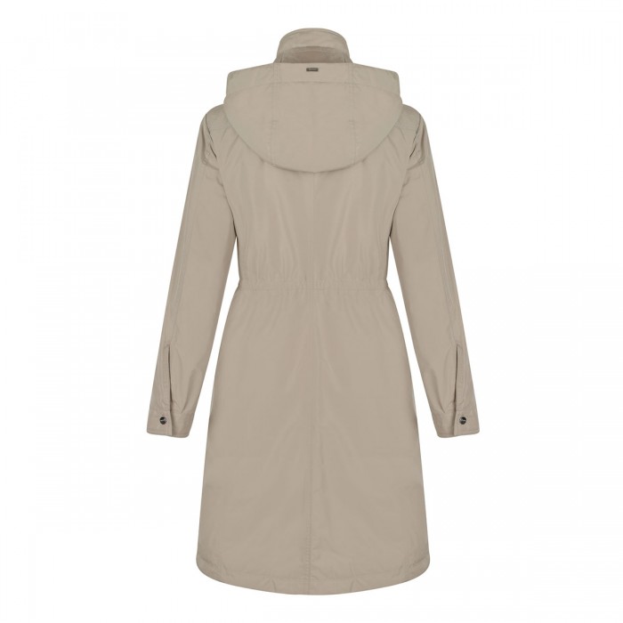 Drawstring hooded parka