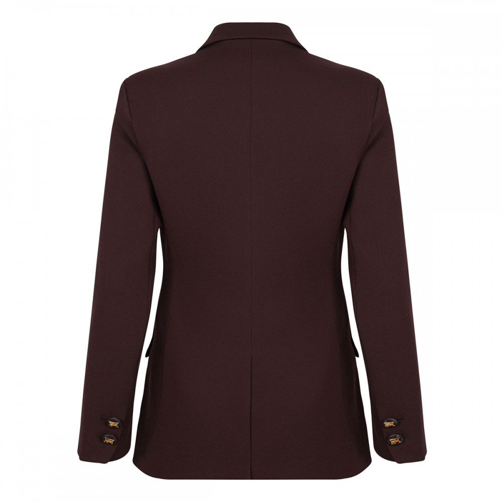 Coffee hue gabardine blazer