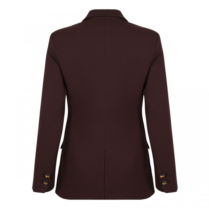 Coffee hue gabardine blazer