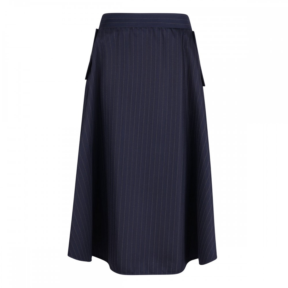 Midnight blue circle skirt