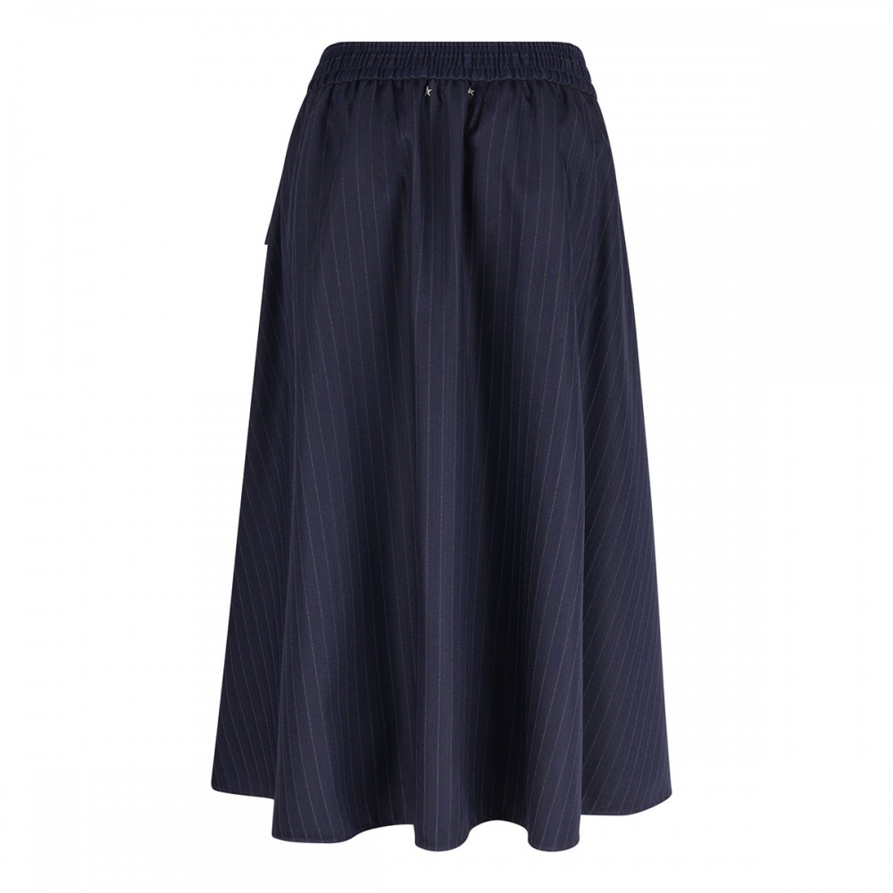 Midnight blue circle skirt
