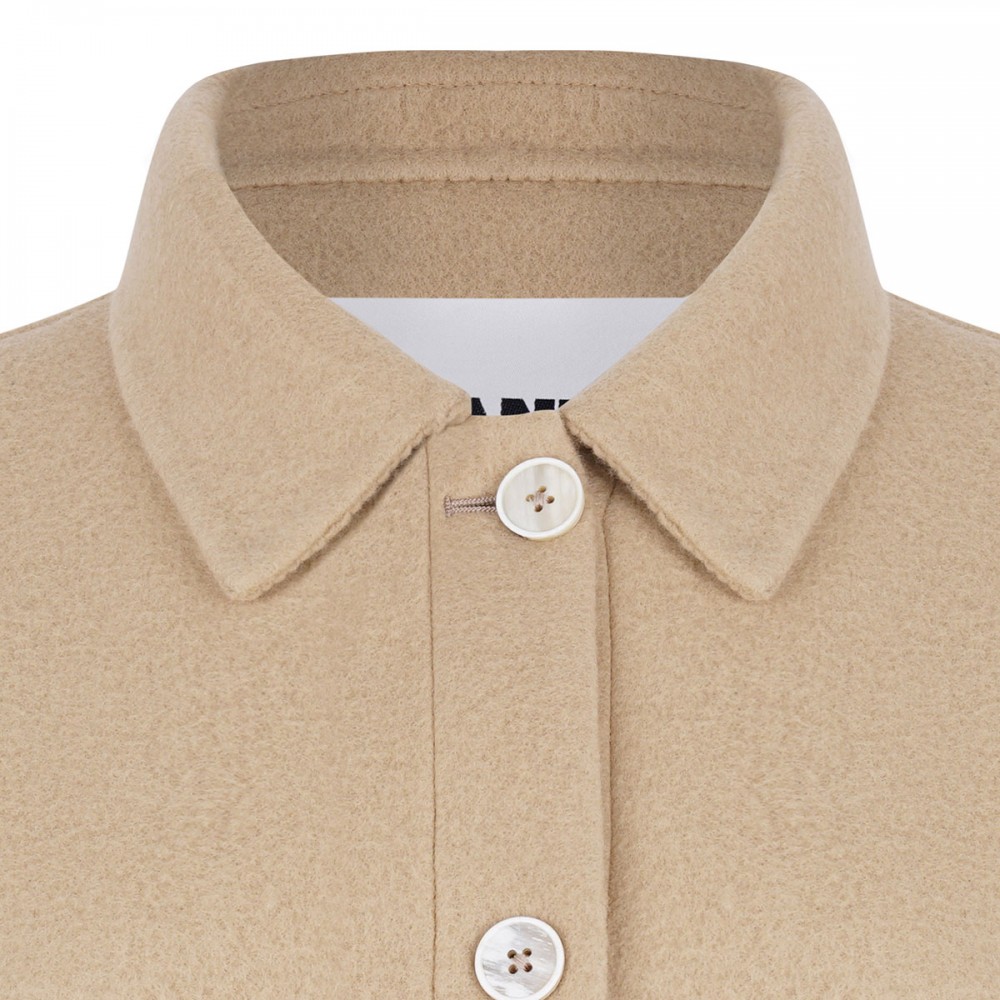 Beige wool overshirt